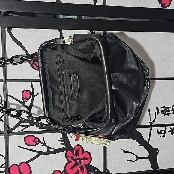 Badgley Mischka Vegan Leather‎ Bag Purse w/ Chain New - Picture 7 of 11